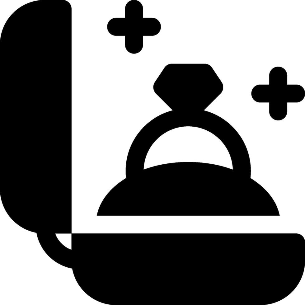 An icon of a ring in a box vector