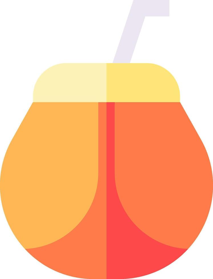 A drink with a straw in it vector