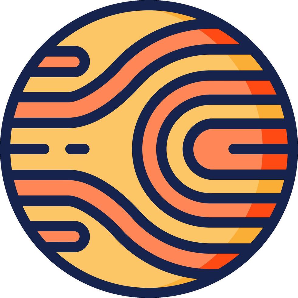 A circle with a line in the middle vector