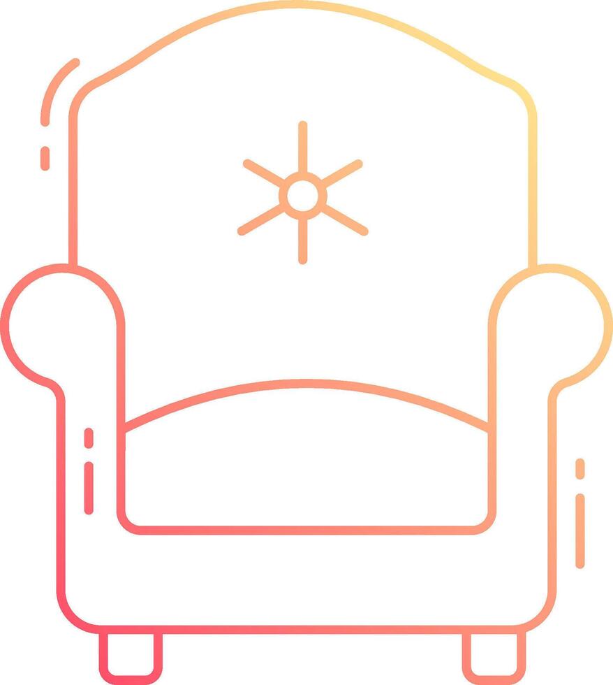A chair with a star on it vector