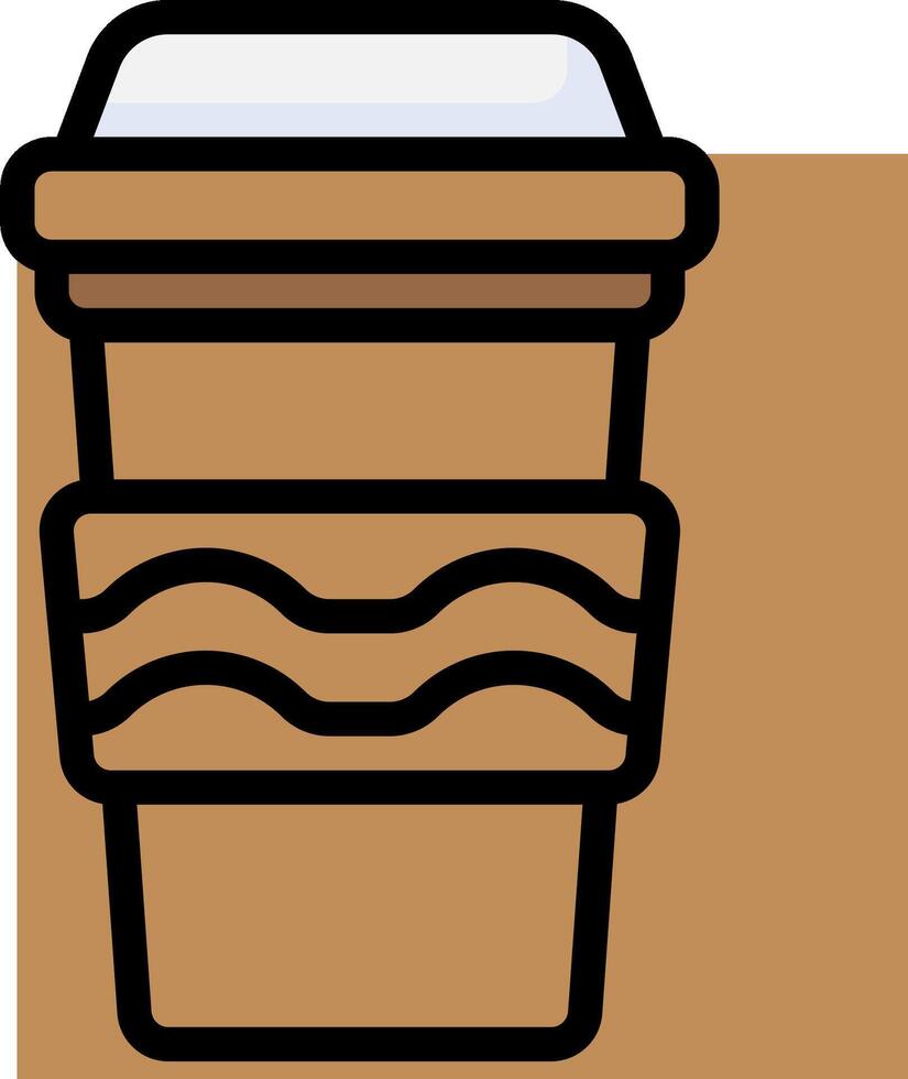A coffee cup with a lid on it vector