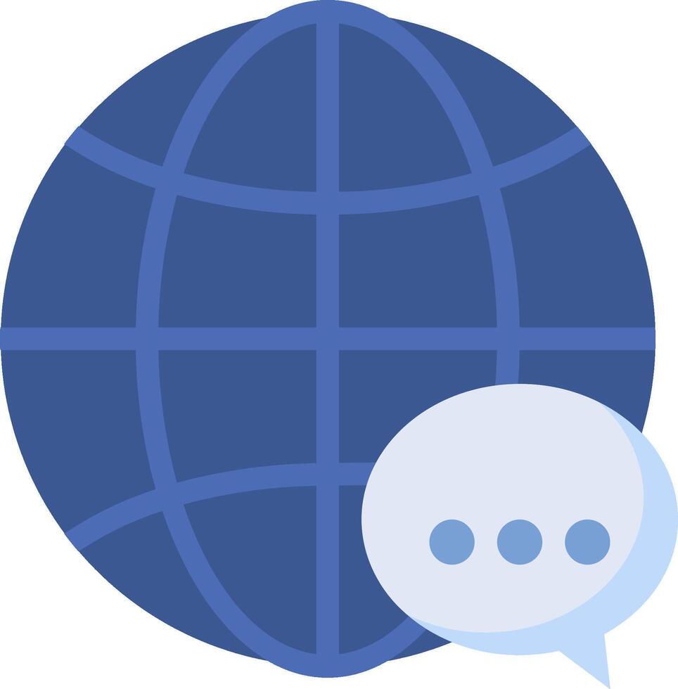 Global chat icon vector