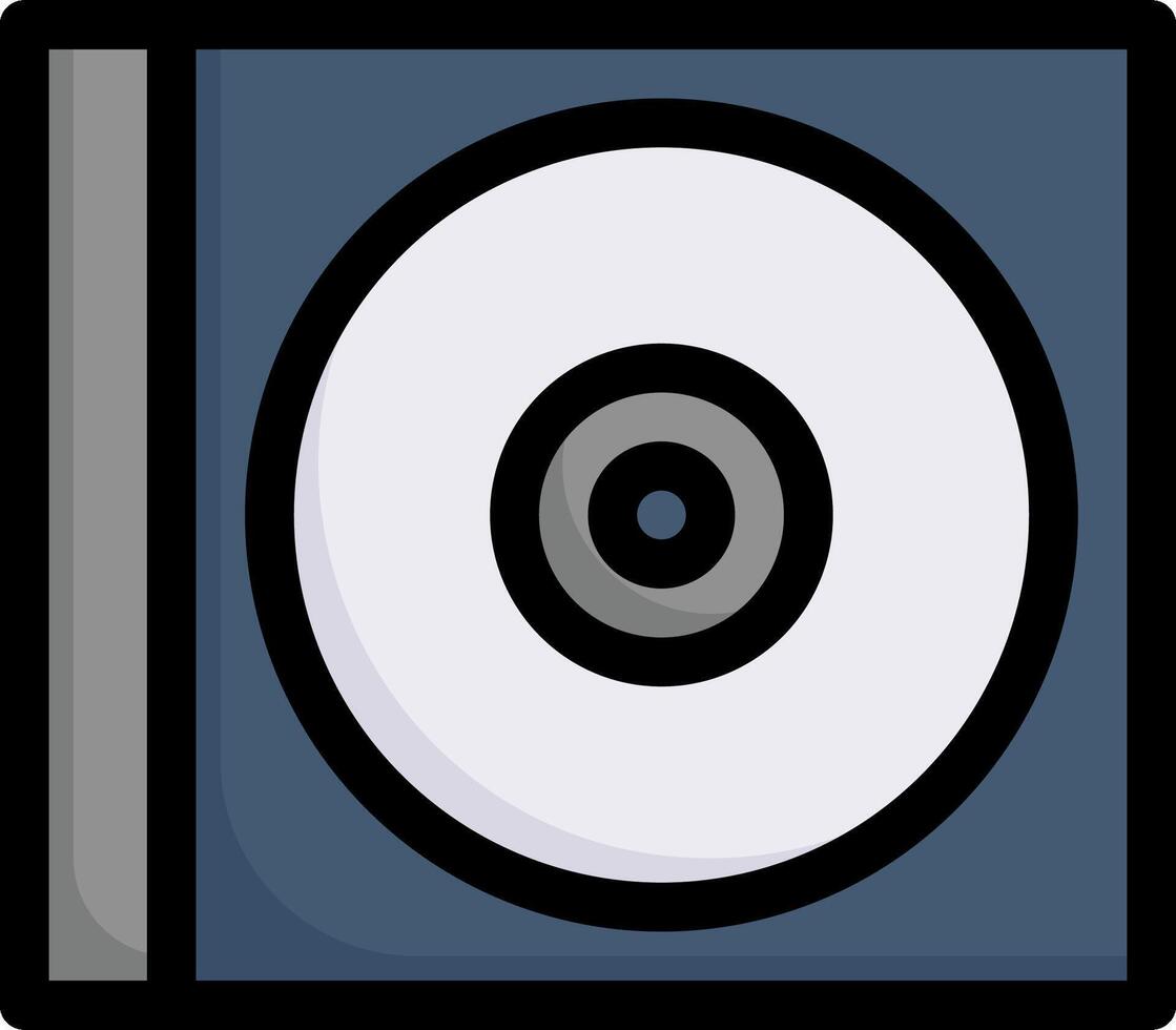 A cd icon with a blue cover vector