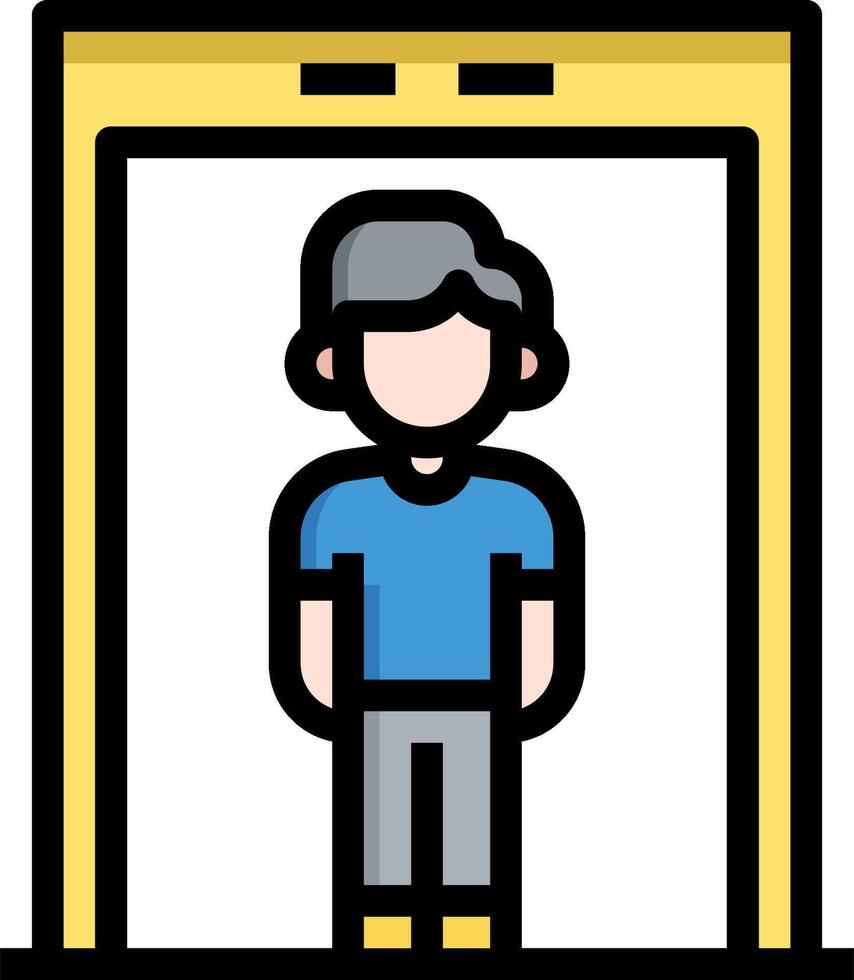 A man standing in front of a phone vector