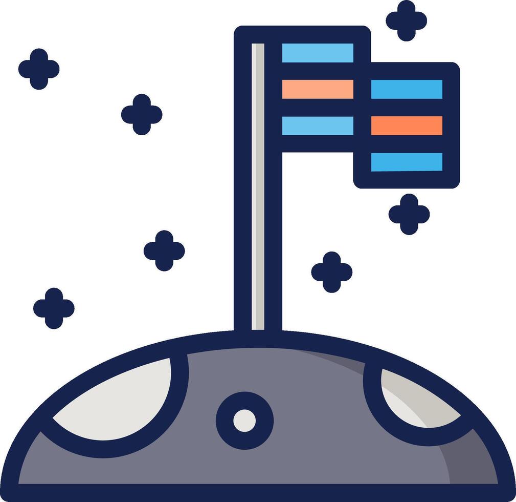 Space flag icon illustration vector