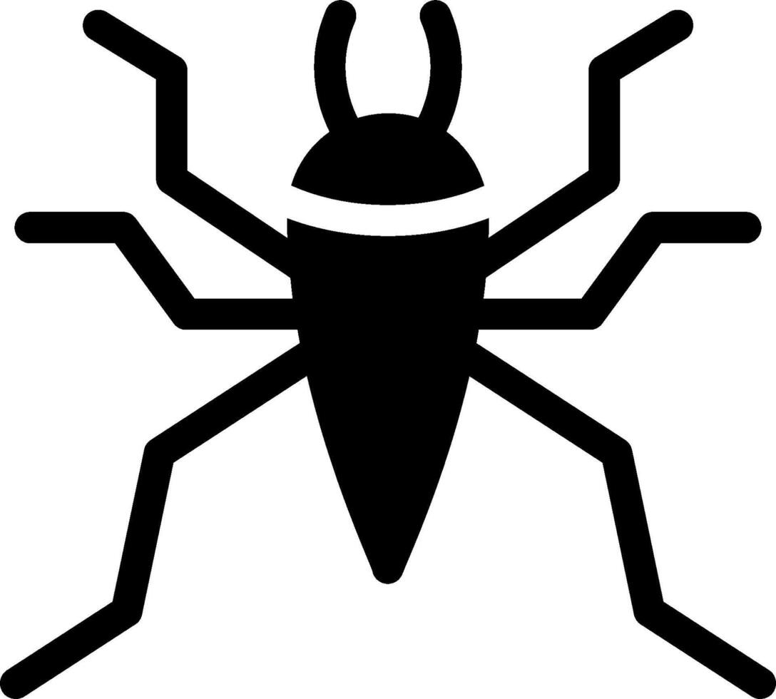 A black and white illustration of a spider vector