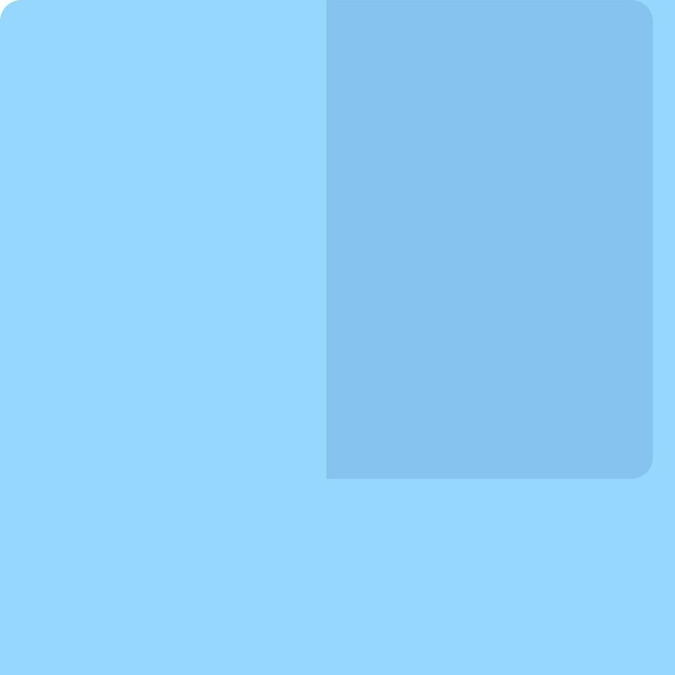 A blue square with a white square on it vector