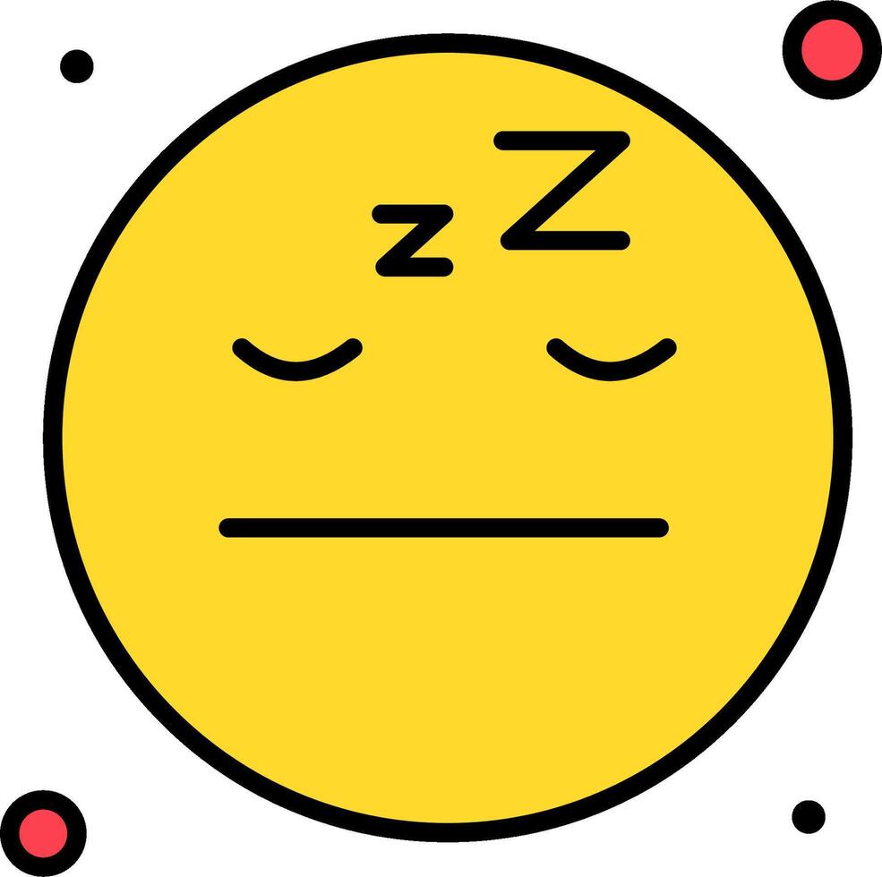 A yellow smiley face with a sleeping face vector