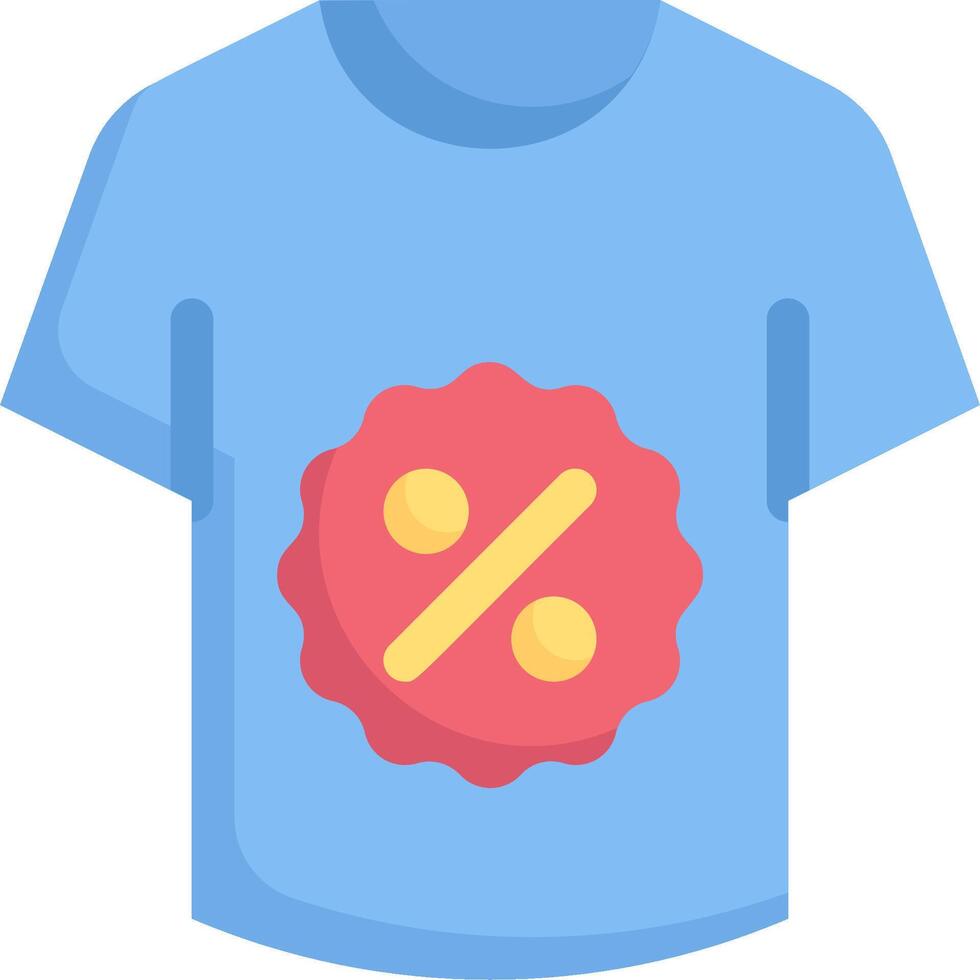 A t - shirt with a percentage symbol on it vector