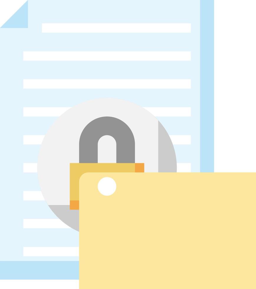File lock icon vector