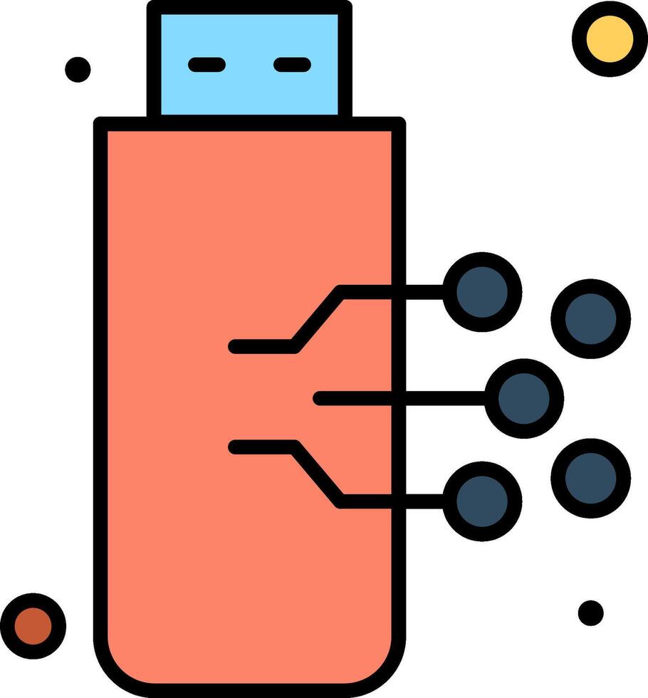 A usb drive with a small circle around it vector