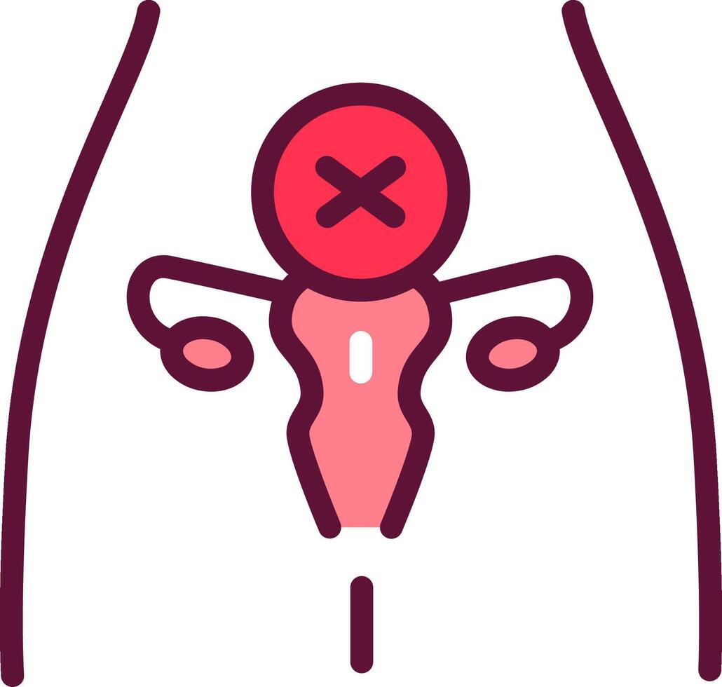 A woman with a red cross on her stomach vector