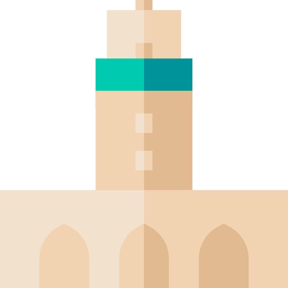 A mosque with a tower on top of it vector