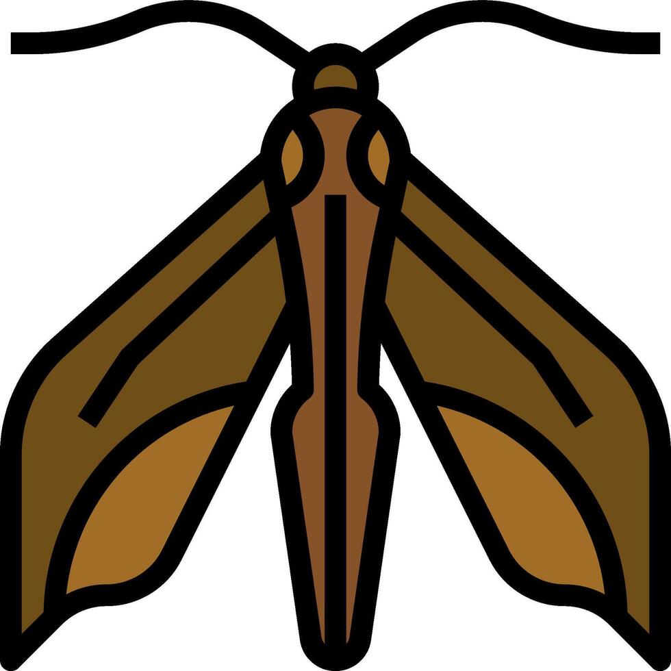 A moth with brown wings and long legs vector