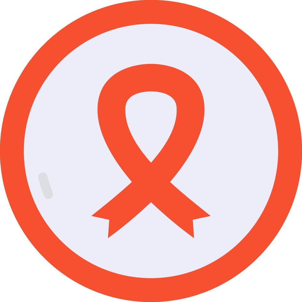 A red ribbon with an orange ribbon in the center vector