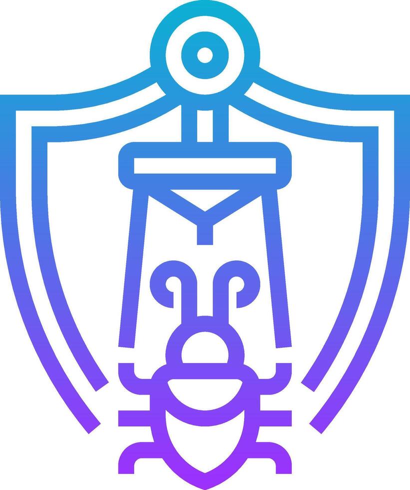 A logo with a bug on it vector