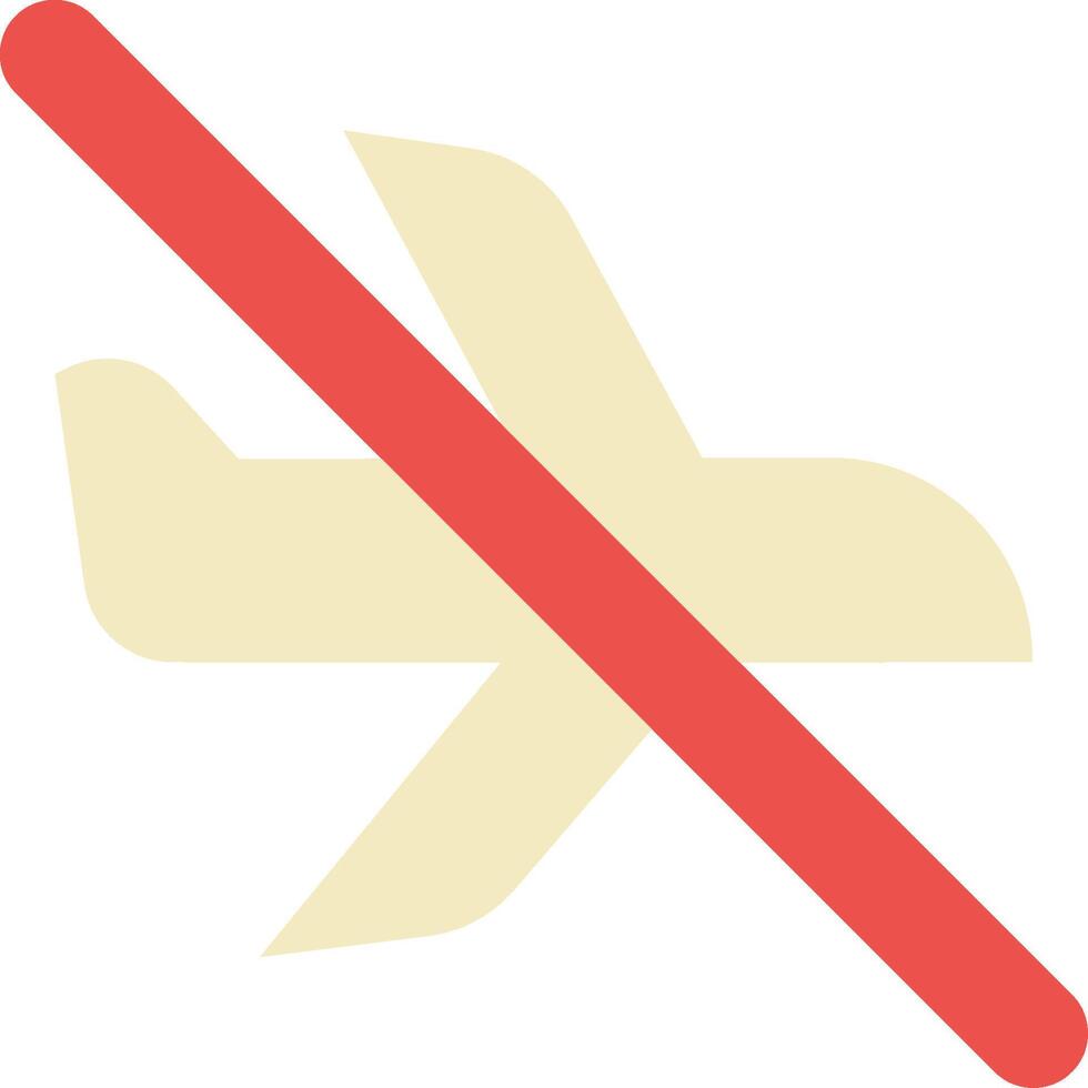 No airplane icon vector