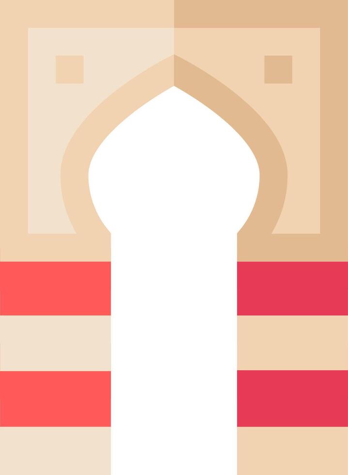 A door with a red stripe on it vector