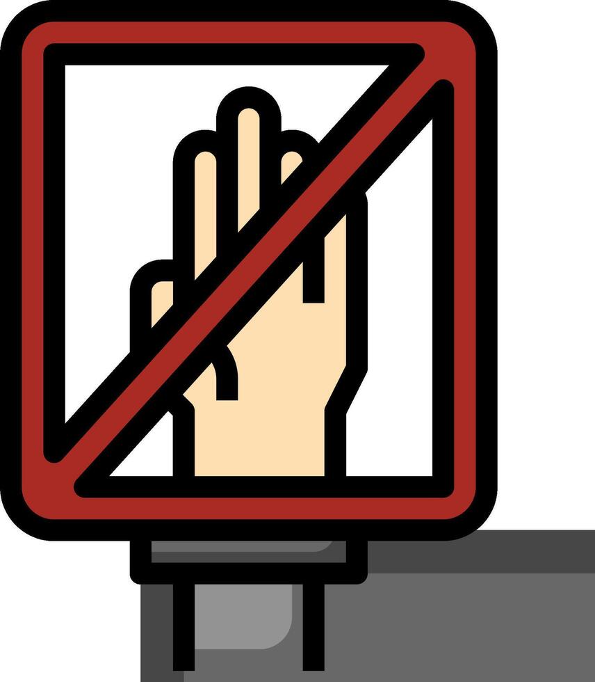 No hand sign clip art vector
