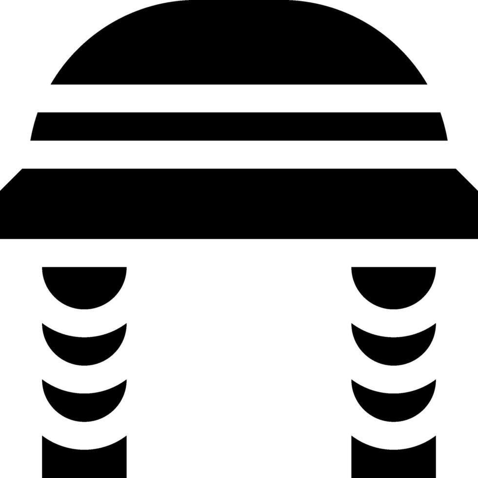 A hat icon with a black and white background vector