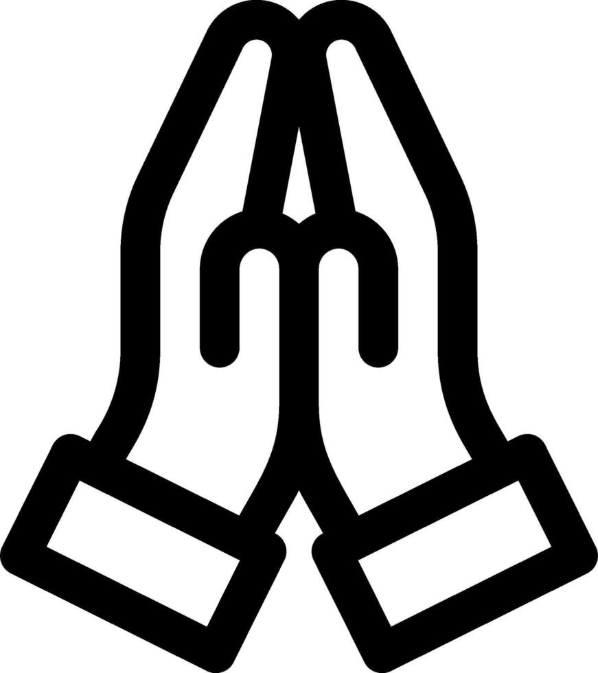 Praying hands icon vector