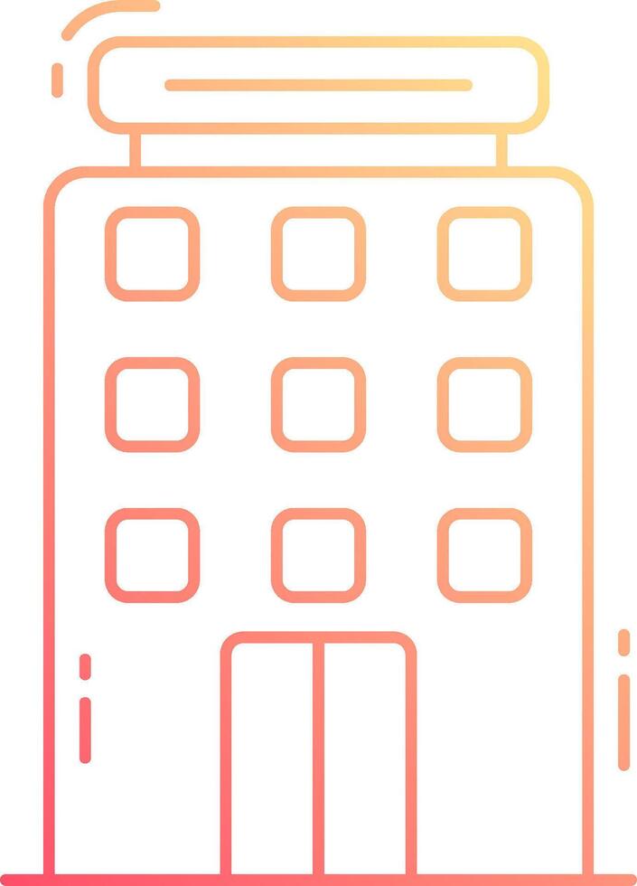 A building with a square shape and a square window vector