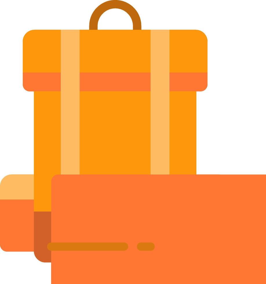 A backpack and a bag are shown on a white background vector