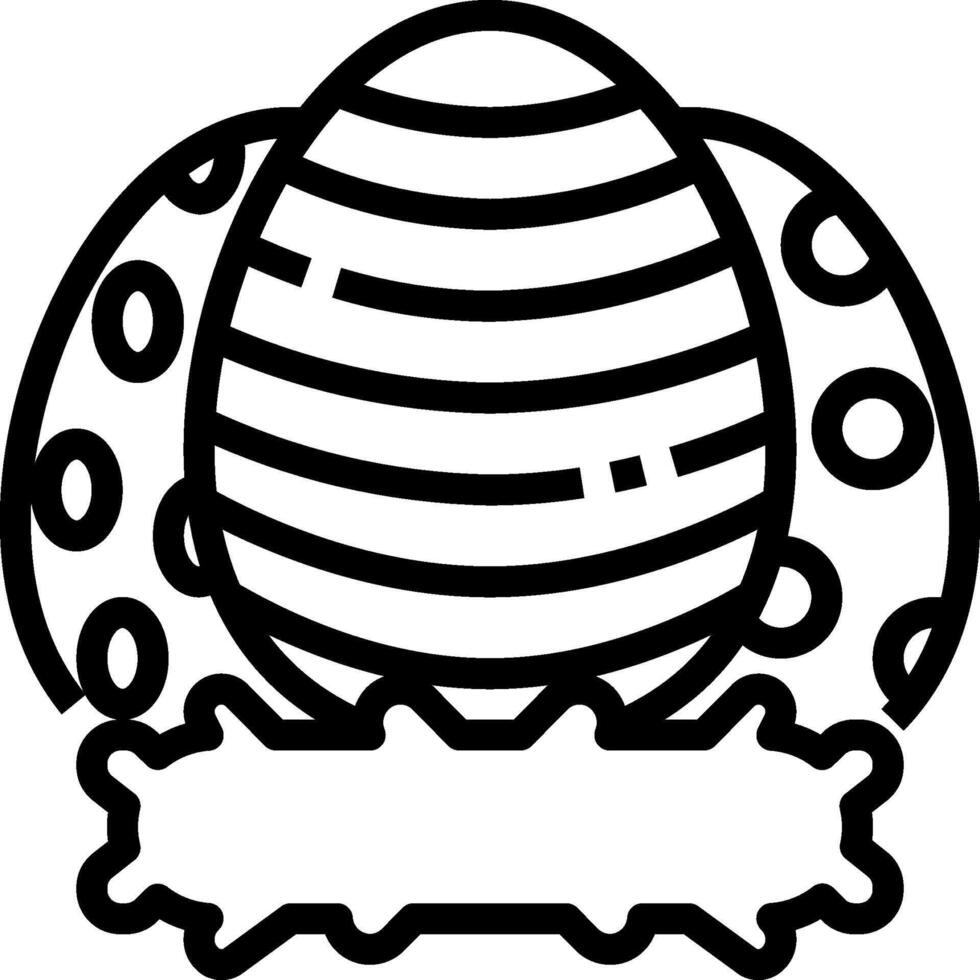 Easter egg coloring pages vector