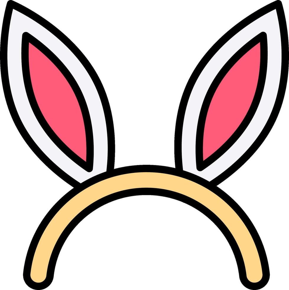 An easter bunny headband with ears vector