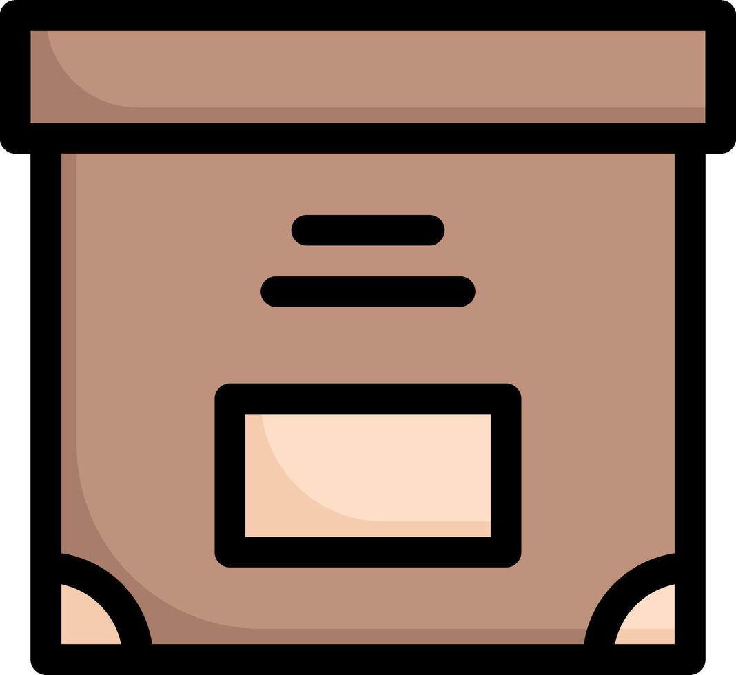 A brown box with a white background vector