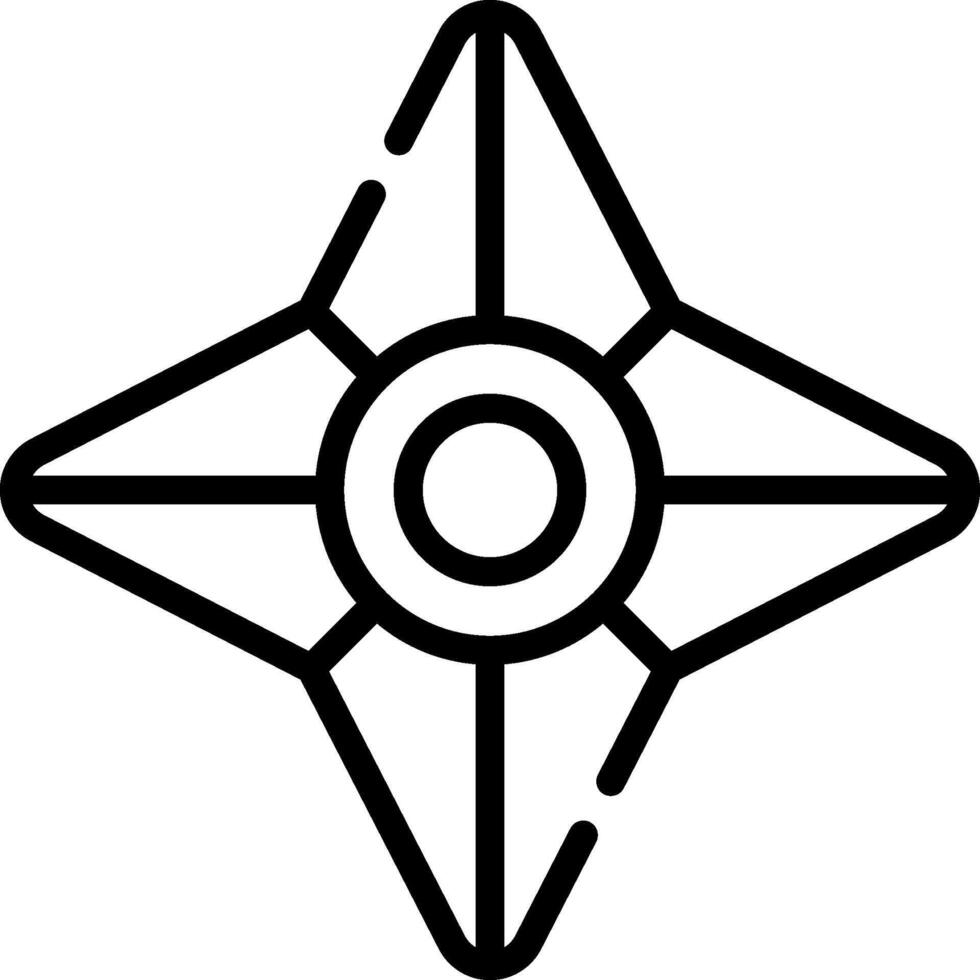 A black and white image of a star with a star in the middle vector