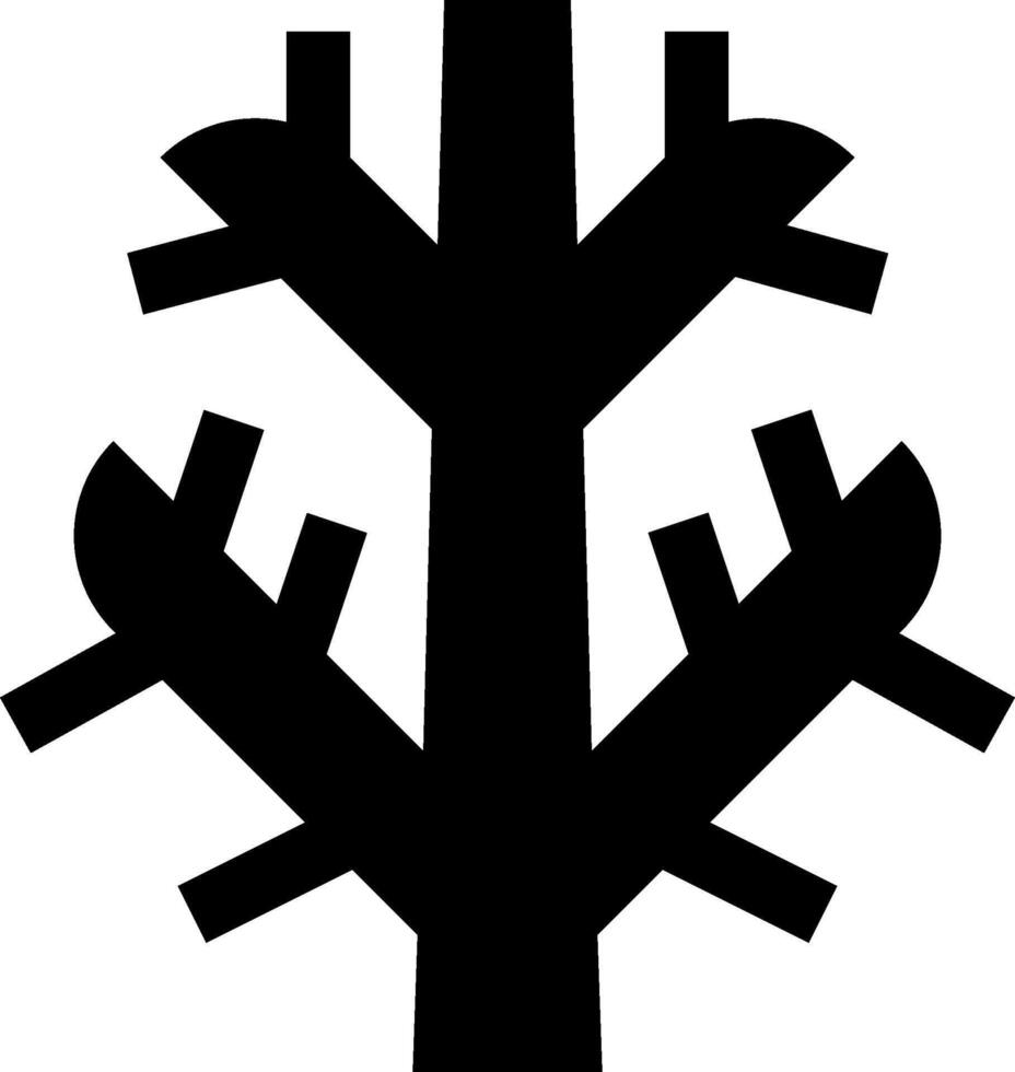 A black and white tree with many branches vector