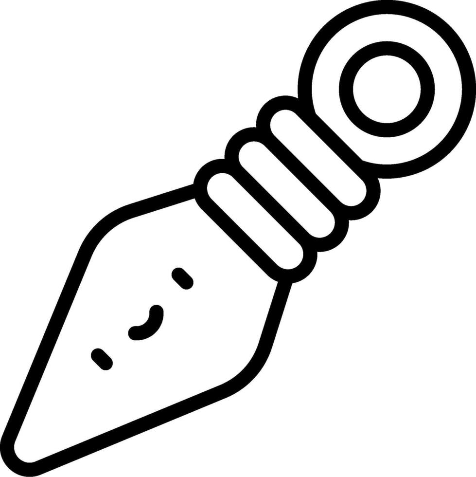 A black and white drawing of a pen vector