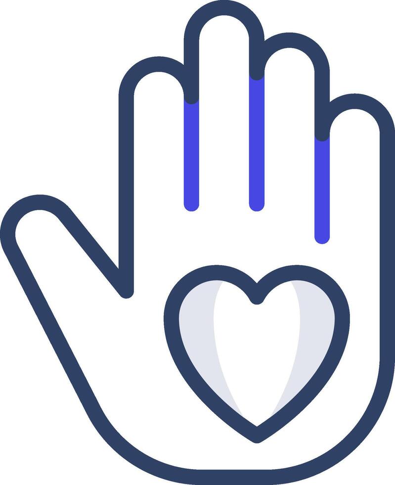 A hand with a heart in it vector