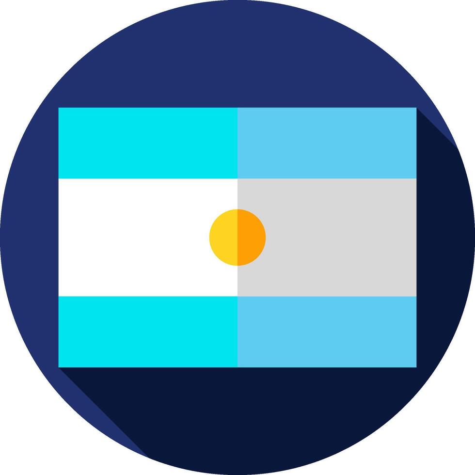 The flag of argentina in a flat design vector
