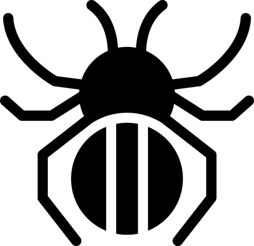 A black and white spider icon vector