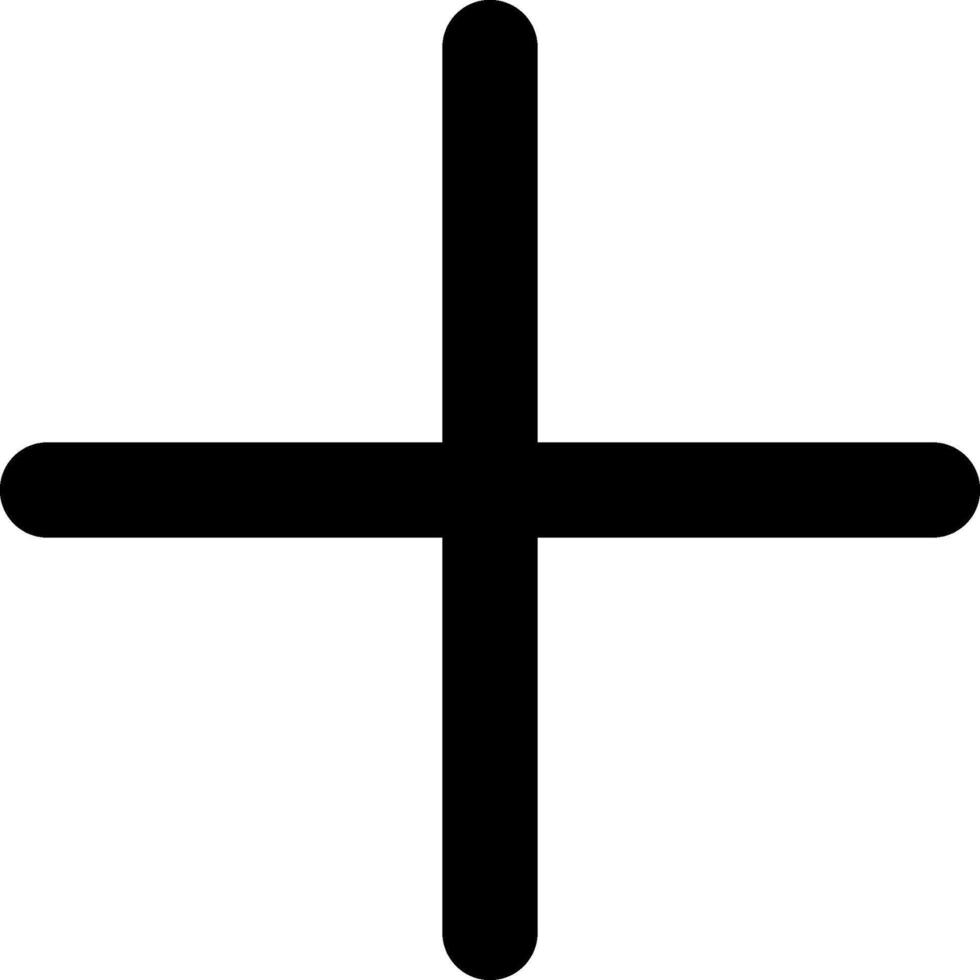 A cross with four lines on it vector