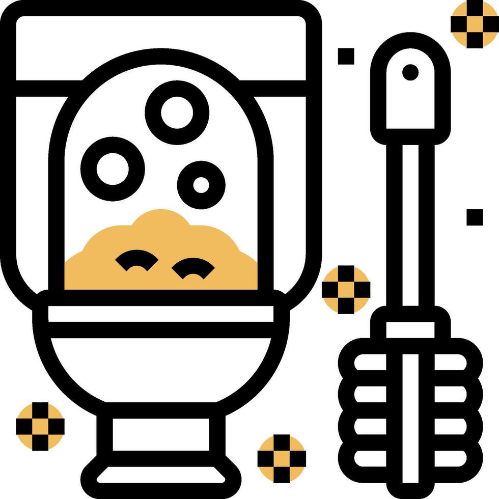 A toilet with a toothbrush and toothpaste vector