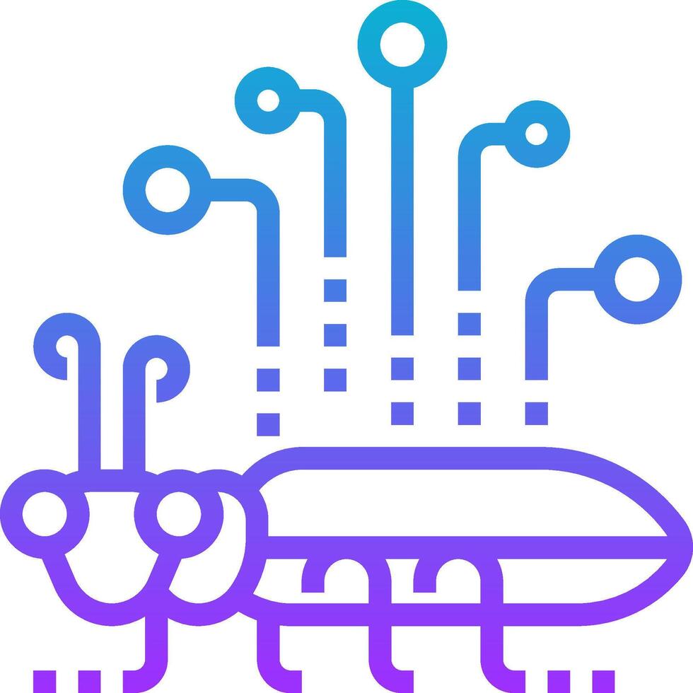 A bug with a circuit board on it vector
