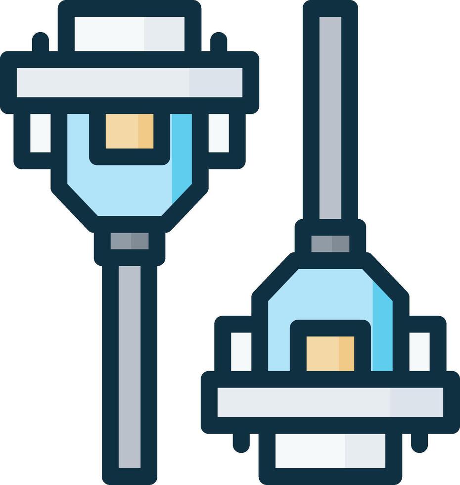 Two electrical connectors on a white background vector