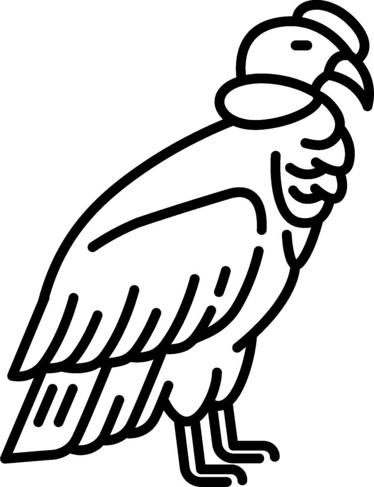 A black and white drawing of a turkey vector