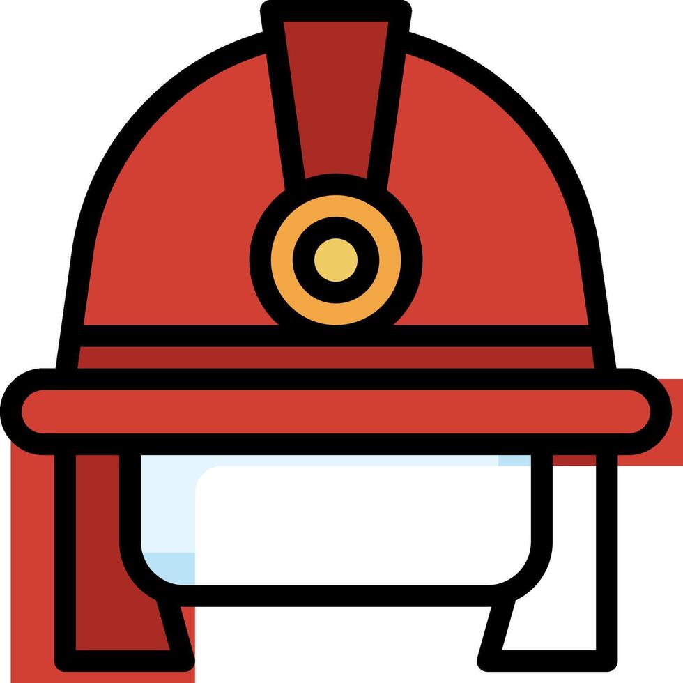 Fireman helmet icon vector