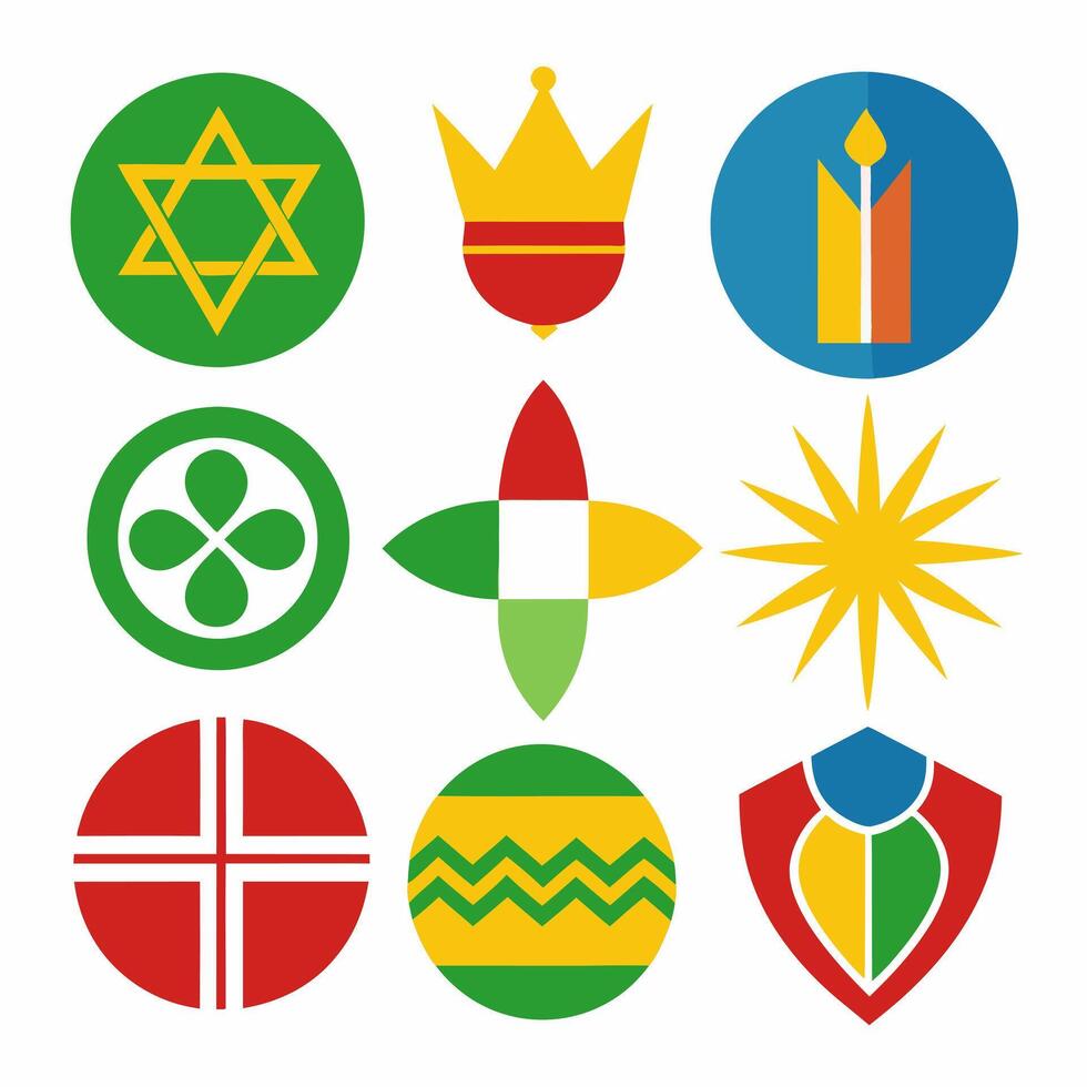 Christian symbols and icons set vector