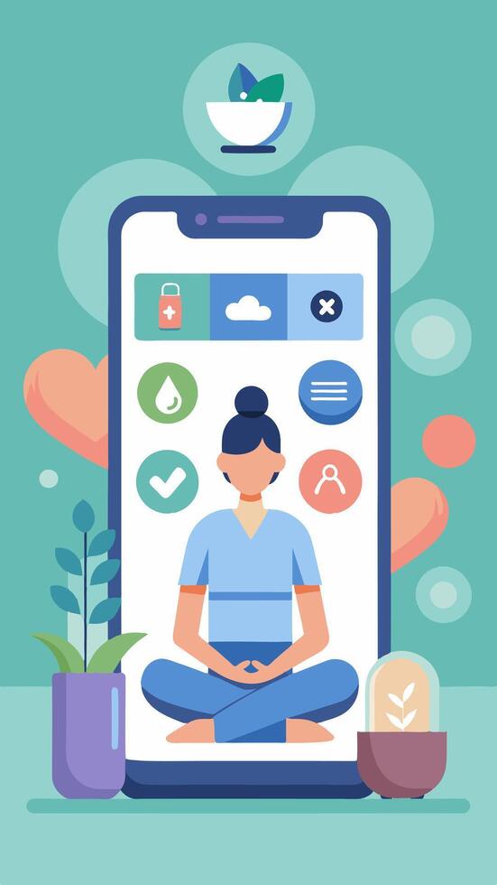 How to use meditation apps to improve your mental health vector