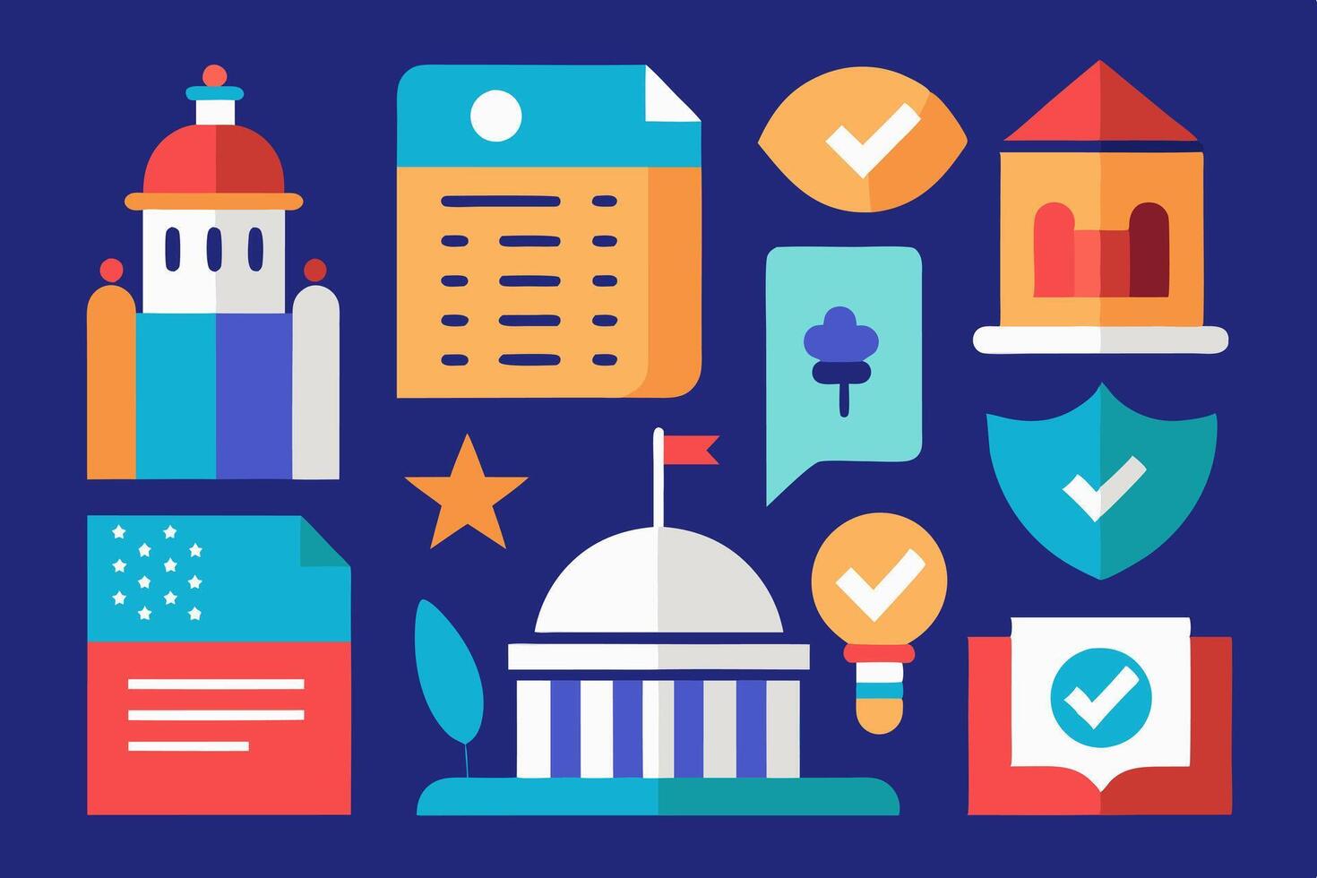Illustration of the united states of america vector