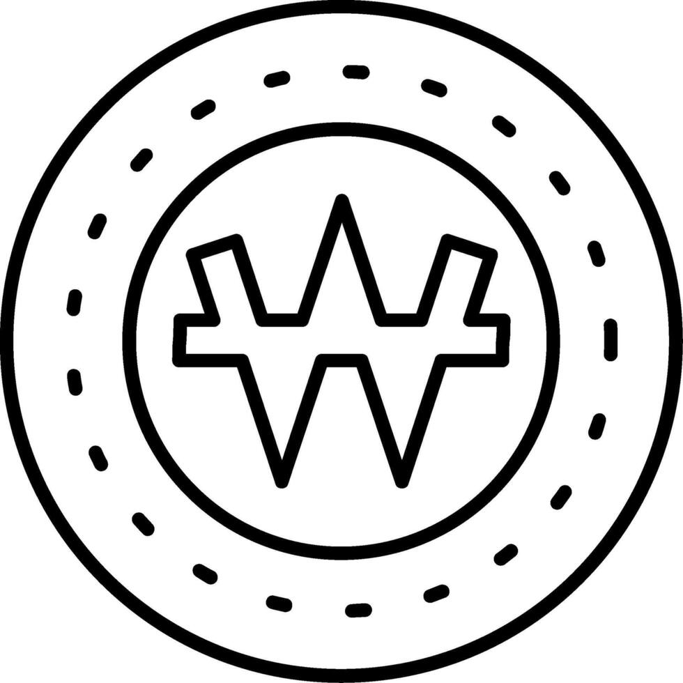 Won Icon Design Symbol vector
