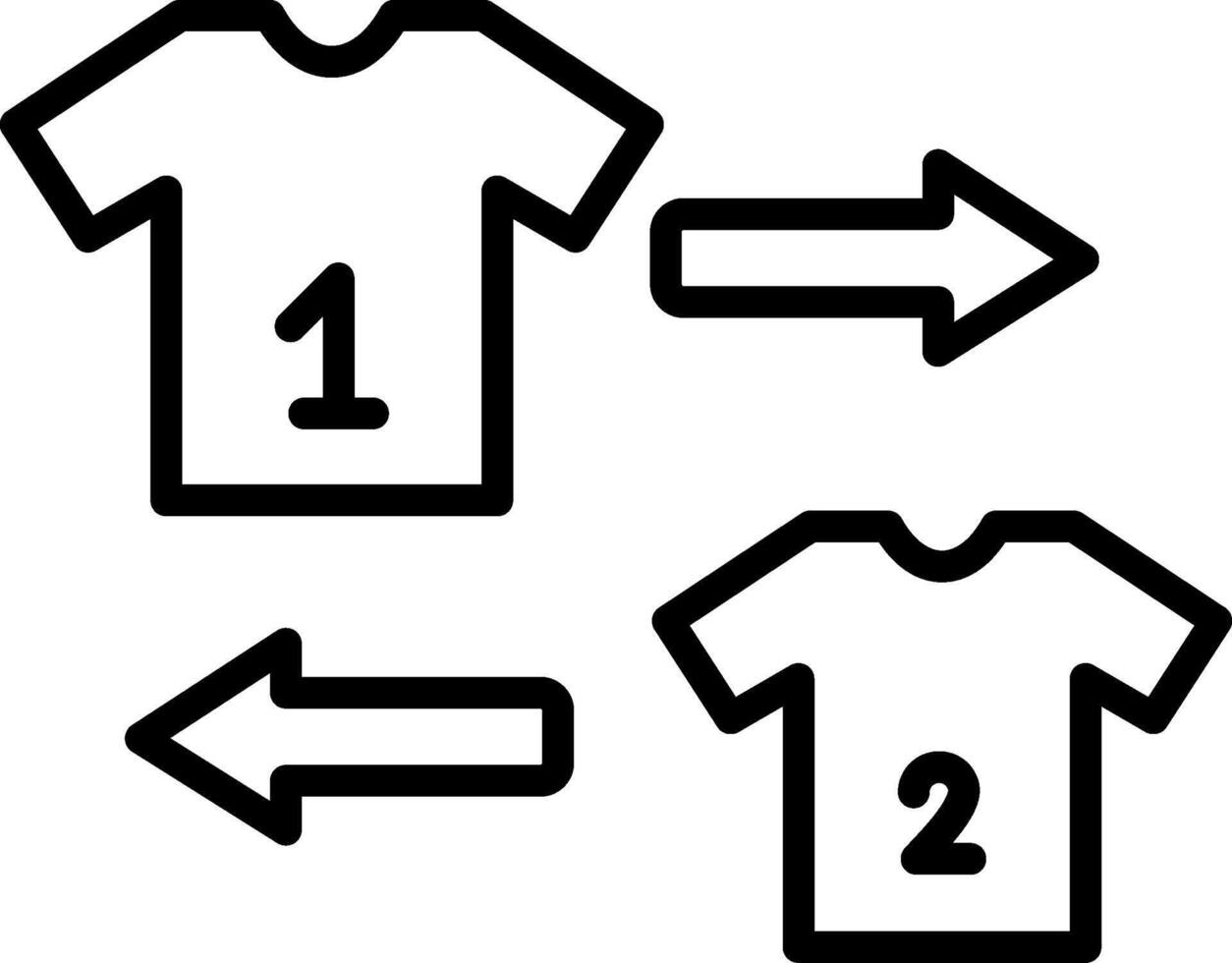 Player Substitution Icon Design Symbol vector