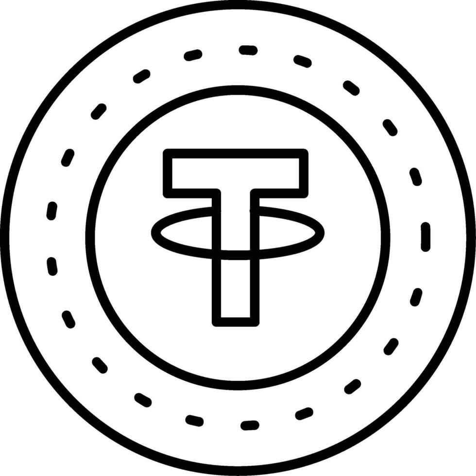 Tether Icon Design Symbol vector