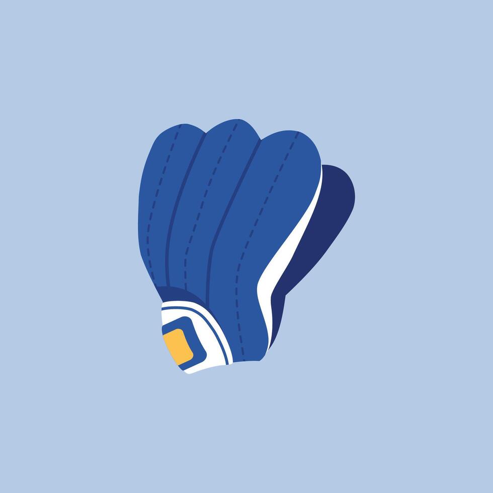 base ball glove in flat design. vector