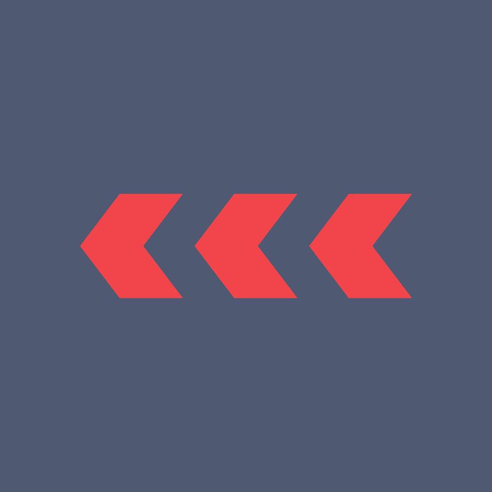 red arrow in flat design. vector